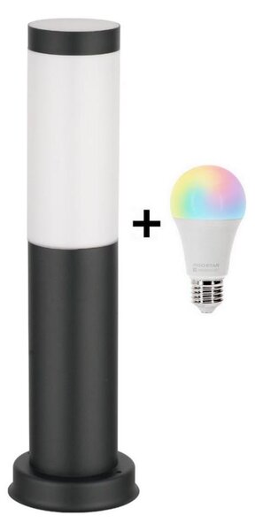 Brilagi - Lampă LED RGBW de exterior 1xE27/9W/230V 40 cm IP44 neagră
