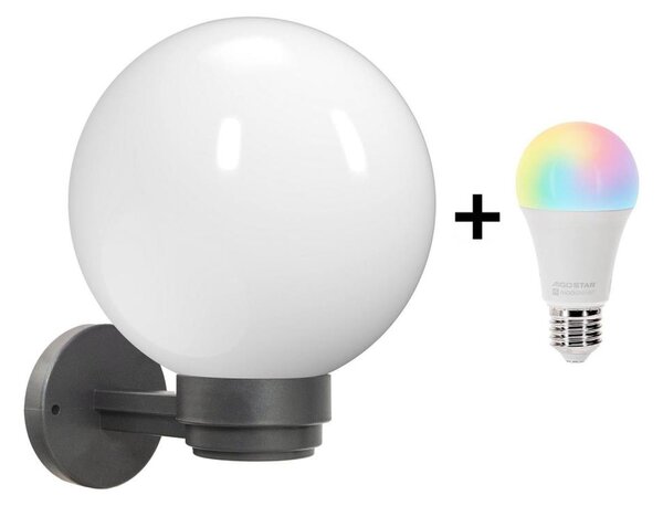 Brilagi Ven HARBOR - aplică de perete LED RGBW 1xE27/9W/230V IP33 antracit/alb