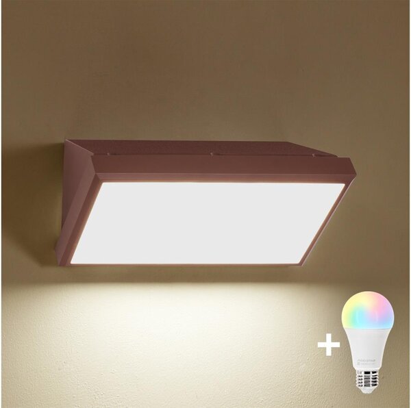 Brilagi - Aplică LED RGBW de exterior TRIANGLE 1xE27/9W/230V maro IP65