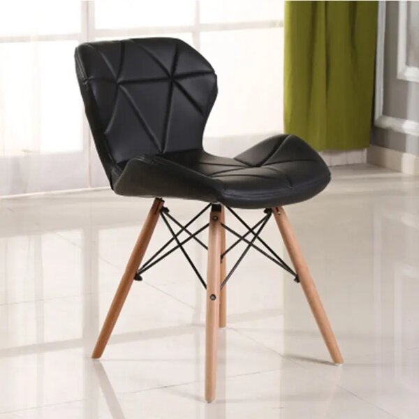 Scaune de sufragerie 4buc din piele, Dark