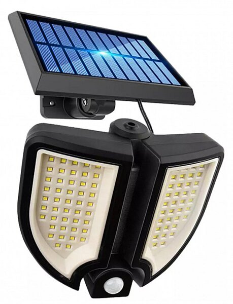 Lampa solara DUBLA 90 LED, senzor de miscare, telecomanda