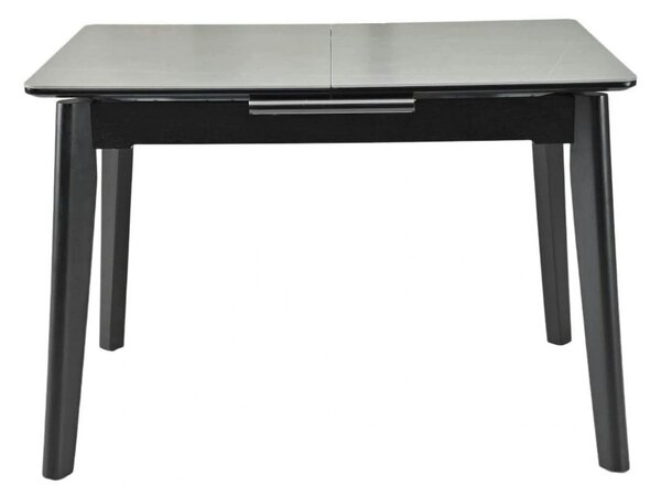 Masa extensibila OSTEN, gri cu efect de marmura/negru, 110/140x80x76 c