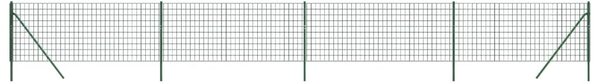 Gard plasă de sârmă verde 0,8x10 m, oțel galvanizat