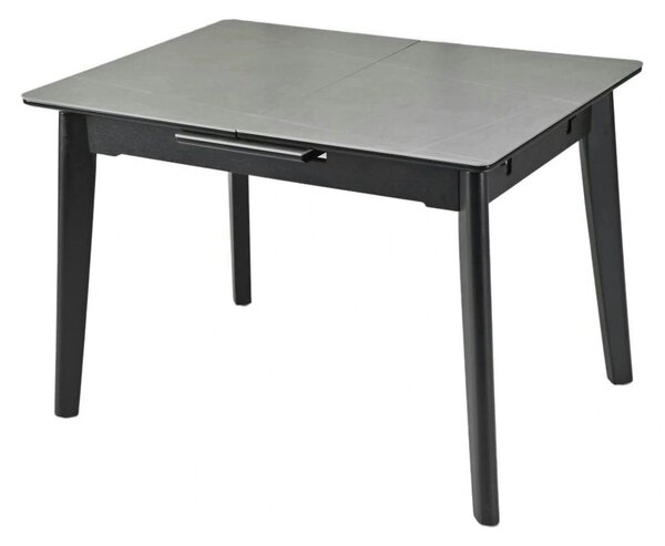 Masa extensibila OSTEN, gri cu efect de marmura/negru, 110/140x80x76 c