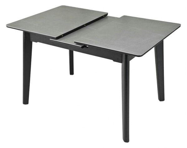 Masa extensibila OSTEN, gri cu efect de marmura/negru, 110/140x80x76 c