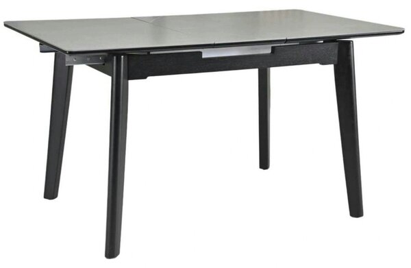 Masa extensibila OSTEN, gri cu efect de marmura/negru, 110/140x80x76 c