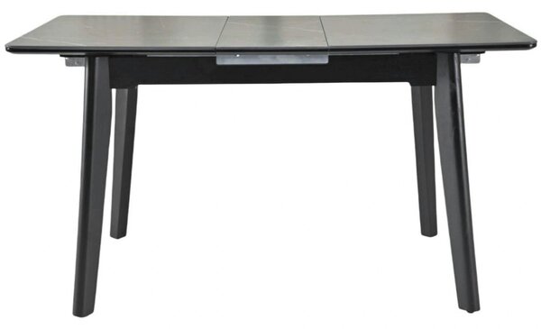 Masa extensibila OSTEN, negru cu efect de marmura, 110/140x80x76 cm