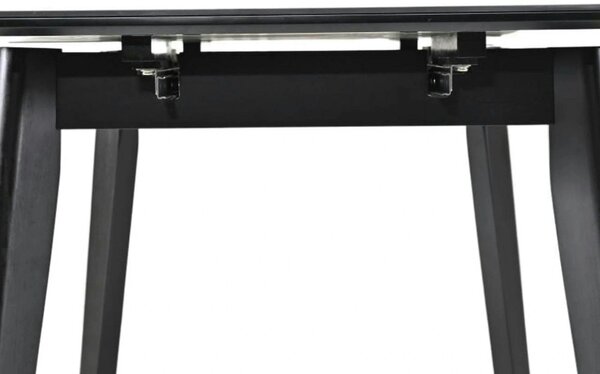 Masa extensibila OSTEN, negru cu efect de marmura, 110/140x80x76 cm