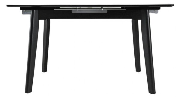 Masa extensibila OSTEN, alb cu efect de marmura/negru, 140/180x80x76 c