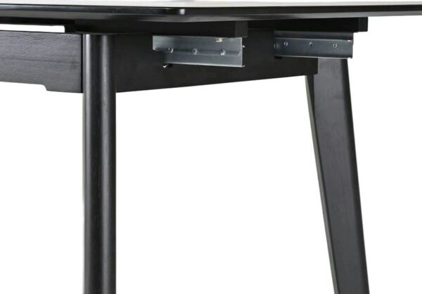Masa extensibila OSTEN, alb cu efect de marmura/negru, 140/180x80x76 c