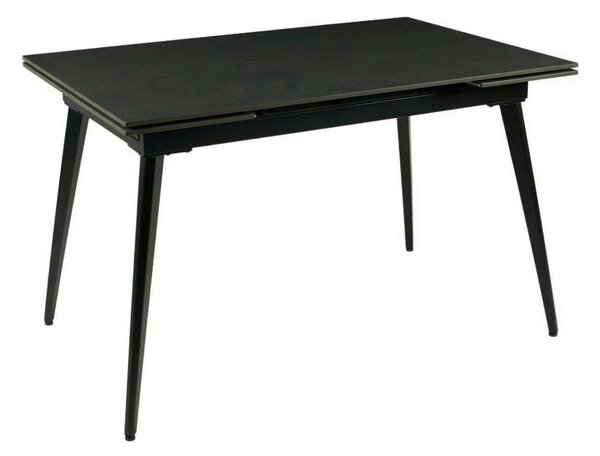 Masa extensibila REEF, negru, ceramica/metal, 120/180x80x76 cm
