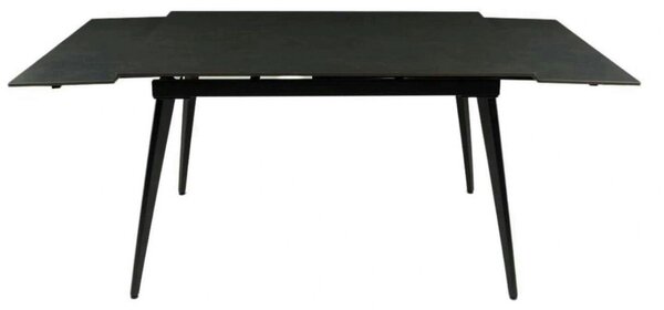Masa extensibila REEF, negru, ceramica/metal, 120/180x80x76 cm