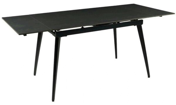 Masa extensibila REEF, negru, ceramica/metal, 120/180x80x76 cm