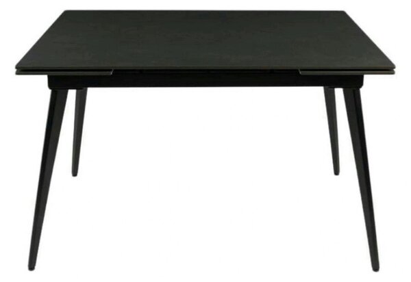 Masa extensibila REEF, negru, ceramica/metal, 120/180x80x76 cm