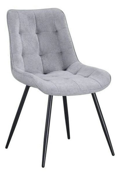 Scaun EVO, gri deschis/negru, stofa clasica/metal, 51x63x86 cm