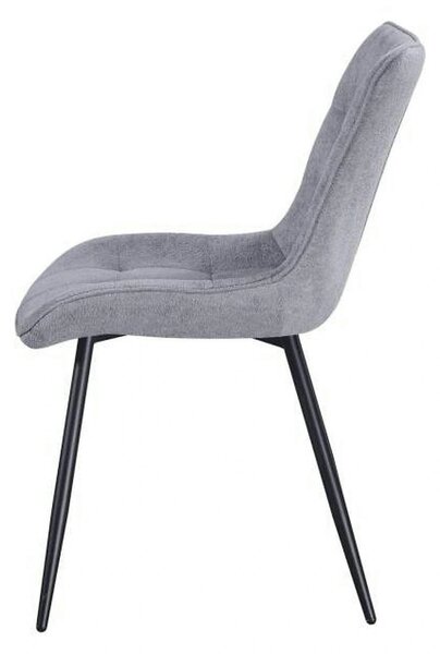 Scaun EVO, gri deschis/negru, stofa clasica/metal, 51x63x86 cm