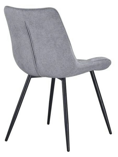 Scaun EVO, gri deschis/negru, stofa clasica/metal, 51x63x86 cm