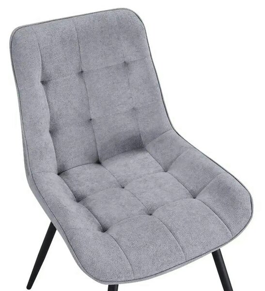 Scaun EVO, gri deschis/negru, stofa clasica/metal, 51x63x86 cm