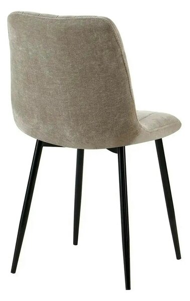 Scaun JET, grej/negru, stofa clasica/metal, 44x54x88 cm