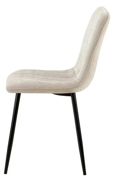 Scaun JET, bej/negru, stofa clasica/metal, 44x54x88 cm