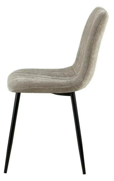 Scaun JET, grej/negru, stofa clasica/metal, 44x54x88 cm