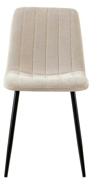 Scaun JET, bej/negru, stofa clasica/metal, 44x54x88 cm