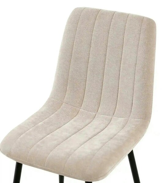 Scaun JET, bej/negru, stofa clasica/metal, 44x54x88 cm