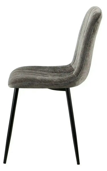 Scaun JET, gri inchis/negru, stofa clasica/metal, 44x54x88 cm