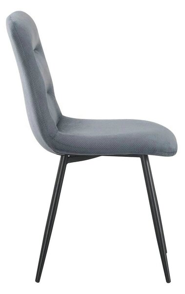Scaun BOS, gri inchis/negru, stofa/metal, 61x51x84 cm