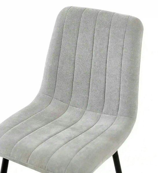 Scaun JET, gri deschis/negru, stofa clasica/metal, 44x54x88 cm