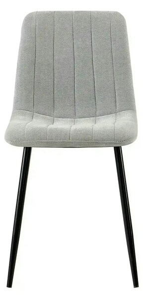 Scaun JET, gri deschis/negru, stofa clasica/metal, 44x54x88 cm