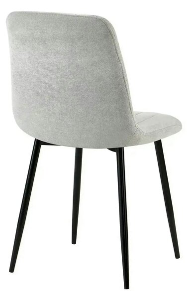 Scaun JET, gri deschis/negru, stofa clasica/metal, 44x54x88 cm