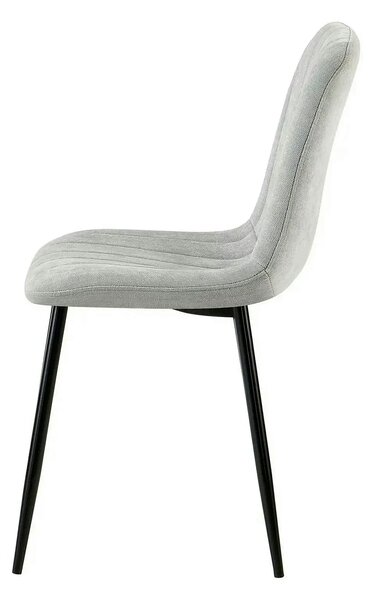 Scaun JET, gri deschis/negru, stofa clasica/metal, 44x54x88 cm