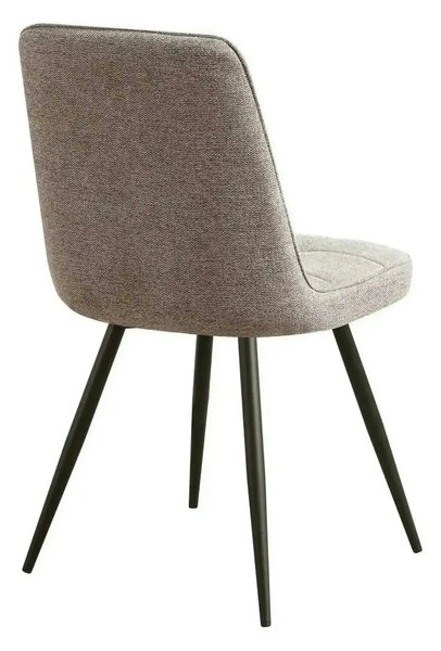 Scaun SUN, bej inchis/negru, stofa clasica/metal, 46x56x86 cm