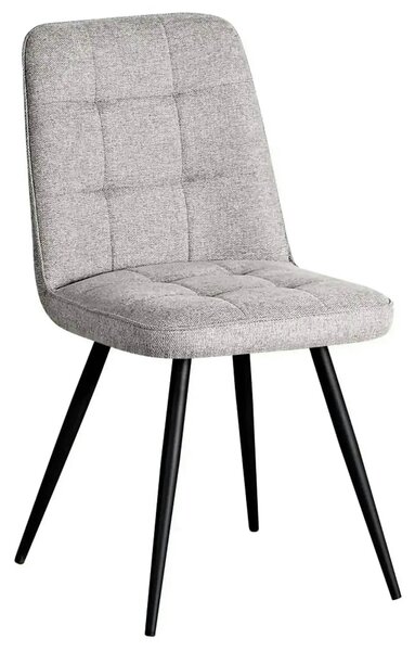 Scaun SUN, gri deschis/negru, stofa clasica/metal, 46x56x86 cm