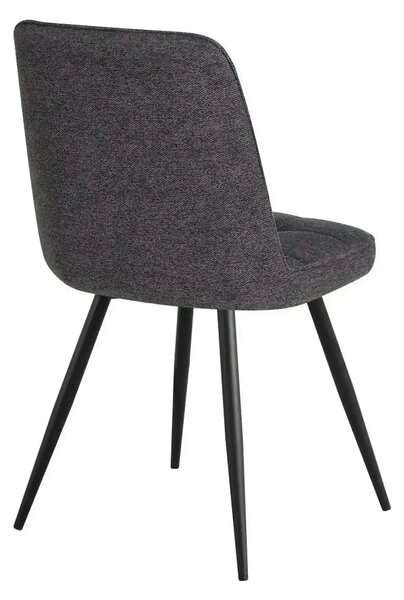 Scaun SUN, gri inchis/negru, stofa clasica/metal, 46x56x86 cm