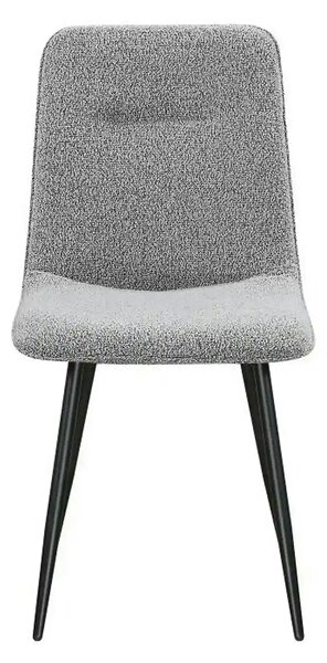 Scaun DOT, gri/negru, stofa buclata/metal, 45x57x89 cm