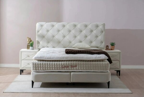 Saltea LOVE BED, alb/crem, 160x200 cm