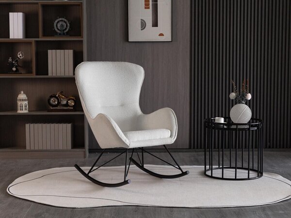 Scaun balansoar Houston 1326, Alb, Negru, 106x72x100cm, 13.5 kg