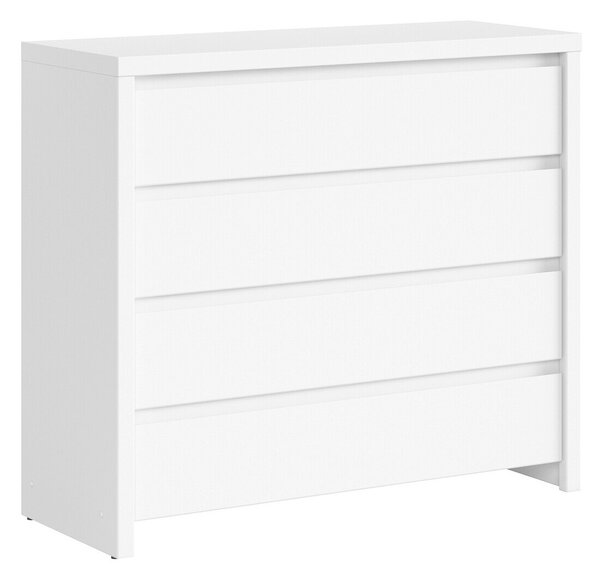 Comodă Nolroma 105, Alb, PAL laminat, 92x105x41cm, 43 kg