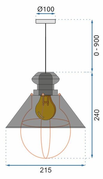 Lampa DE TAVAN SUSPENDABILA LINZ alb APP103-1CP