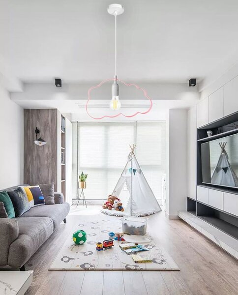 LAMPA SUSPENDABILA norisori roz deschis