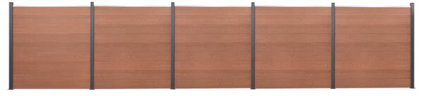 Set panouri pentru gard, maro, 872x186 cm, WPC