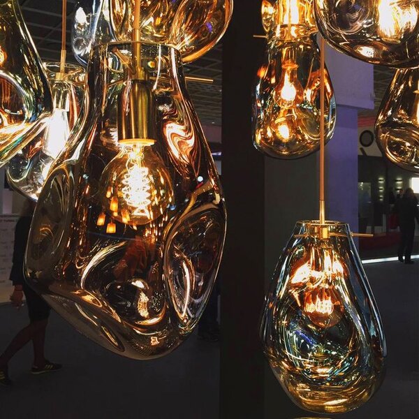 Lampa DE TAVAN SUSPENDABILA din sticla APP328-1CP Amber