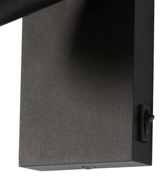 Lampă de perete inteligentă neagră reglabilă cu întrerupător, inclusiv Wifi GU10 50mm - Jeana Luxe