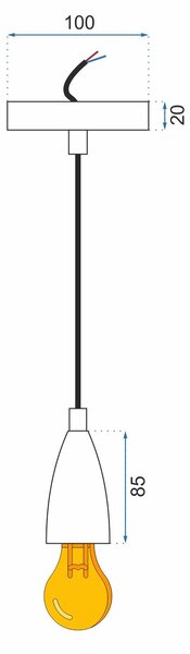 Lampa DE TAVAN SUSPENDABILA Crom Black APP357-1CP