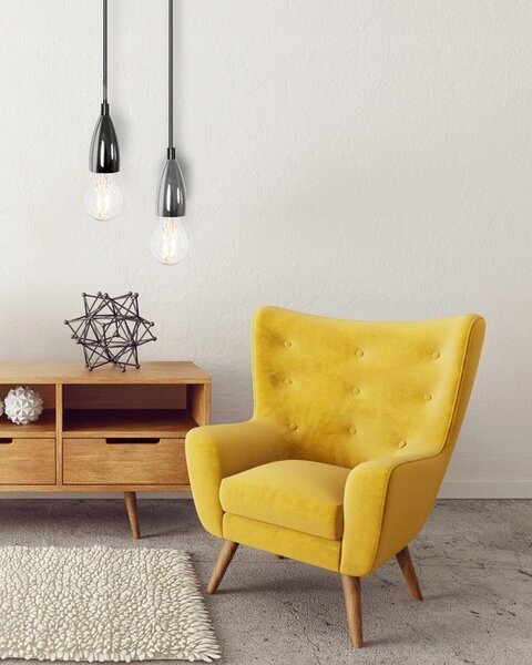 Lampa DE TAVAN SUSPENDABILA Crom Black APP357-1CP