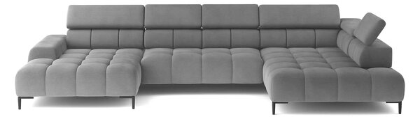 Coltar extensibil modern CALDO XL, sezlong dreapta, stofa catifelata g