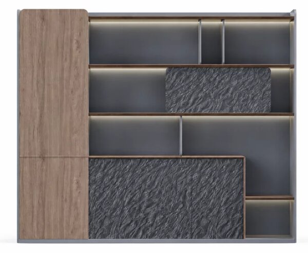 Dulap Portofino W2422A, cu iluminare integrata - L2400 x l400 x H2200 mm