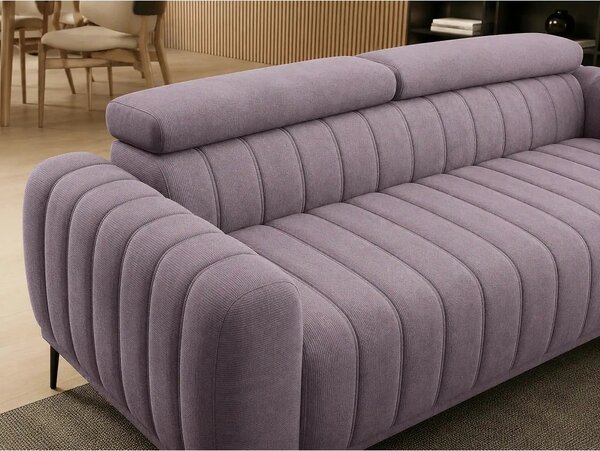 Canapea extensibila GANDI 160, stofa catifelata mov lila - Monolith 62